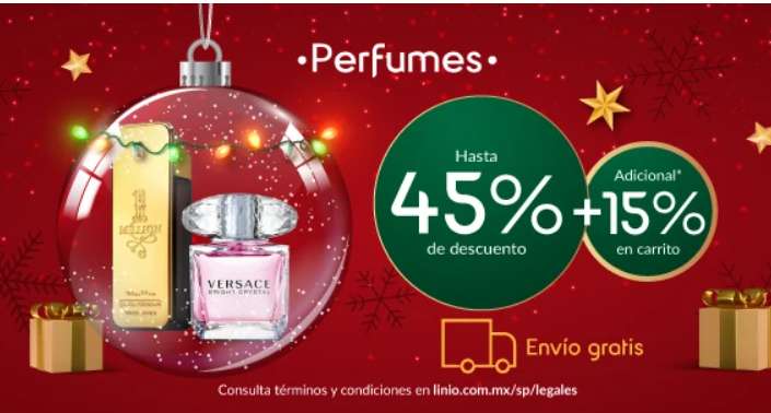 Linio: Venta especial de perfumes y muebles, 15% adicional en carrito
