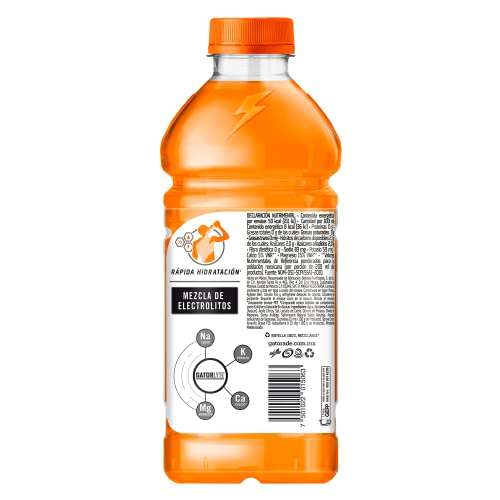 Amazon: Gatorlyte Naranja, 6 botellas de 593 mL ($83 con "Súper y Ahorra" comprando 9 artículos más) | envío gratis con Prime