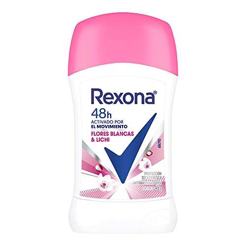 Amazon: Rexona Flores Blancas & Lichi Desodorante Antitranspirante para Mujer en Barra con Tecnología Antioxidante 45 g