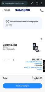 Samsung Store - (de nuevo disponible) Galaxy Z Flip5 de 512gb a $16,249