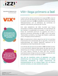 VIX+ Gratis hasta el 31 diciembre para usuarios de IZZI
