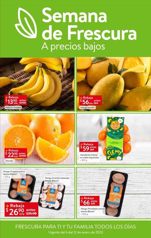 Walmart Express: Semana de Frescura a Precios Bajos vigente al Jueves 12 Enero
