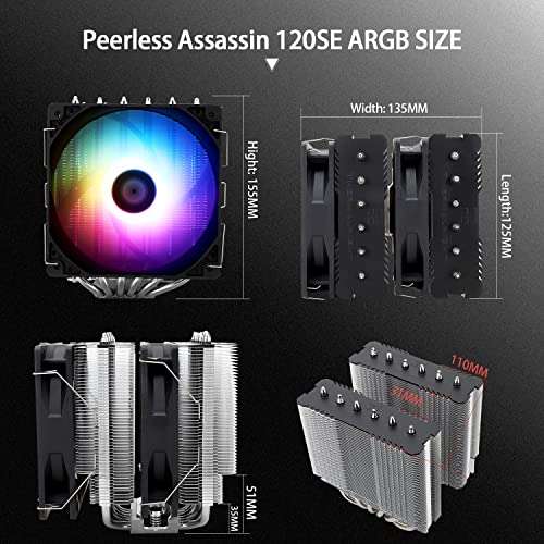 Amazon: Ventilador Thermalright Peerless Assassin 120 SE ARGB