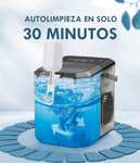 Amazon: Máquina de Hielo de Acero Inoxidable, Fabrica 9 hielos cada 6-8 minutos
