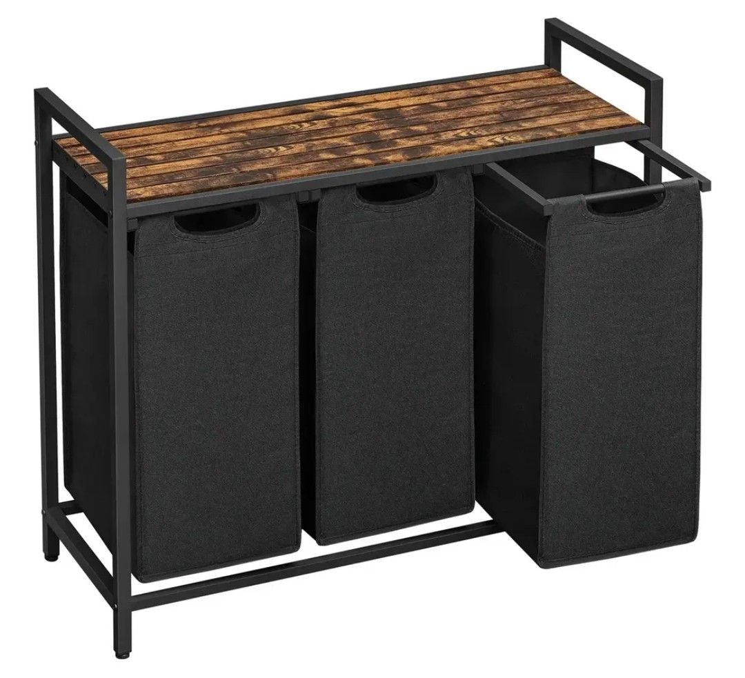 Mercado Libre: Cestos Para La Ropa Sucia Con Repisa, Cestas en Color Negro 40cm x 9cm x 97.5cm