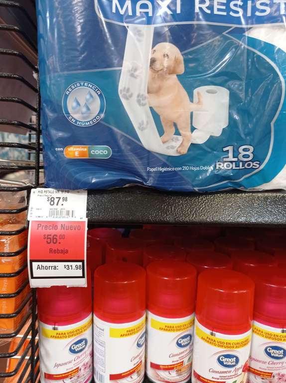 Walmart: Papel Higiénico Pétalo Maxi Resist 18 Rollos | Tijuana