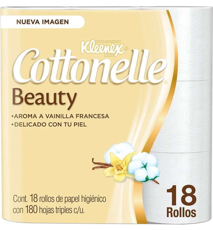 Amazon: Kleenex Cottonelle Beauty, Papel Higiénico, 18 Rollos