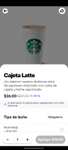 Rappi y Starbucks: Variedad de la lattes con 70% de descuento