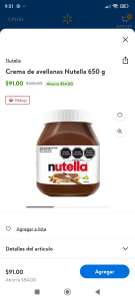 Walmart Súper: Ofertas en Nutella 650g