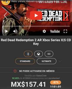 Kinguin: Red Dead redemption 2 [messi shop (ARG)] series S/X