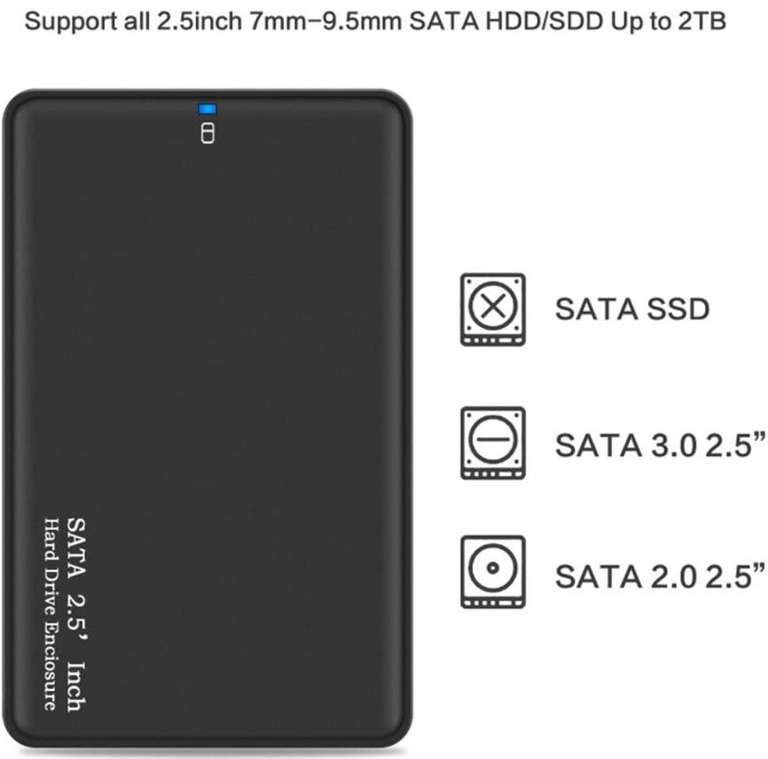 Amazon: Case de disco duro USB 3.0 | envío gratis con Prime