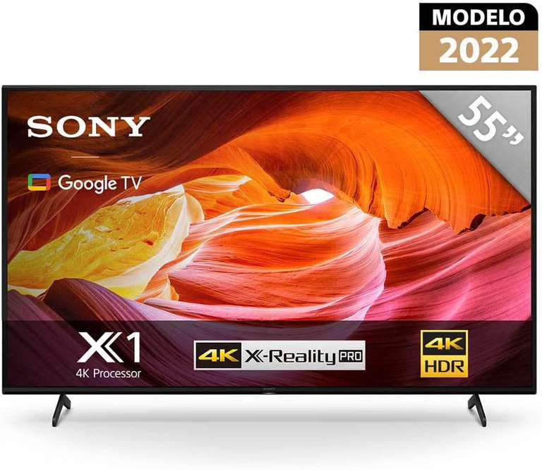 Walmart y Aurrera: Pantalla Sony 4K 55 pulgadas Google TV Modelo 2022 KD-55X75K (pagando con Citibanamex)