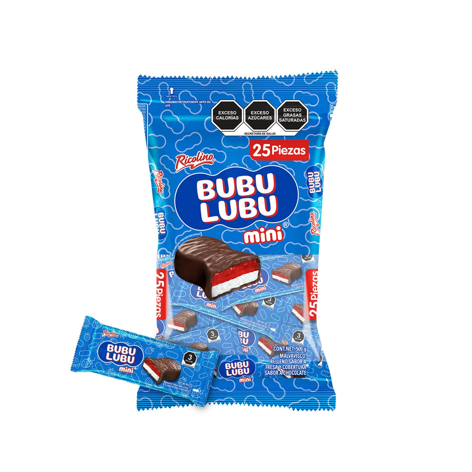 AMAZON: Mini Bubulubu, malvavisco relleno sabor a fresa y cobertura sabor a chocolate 25 piezas de 20 gramos