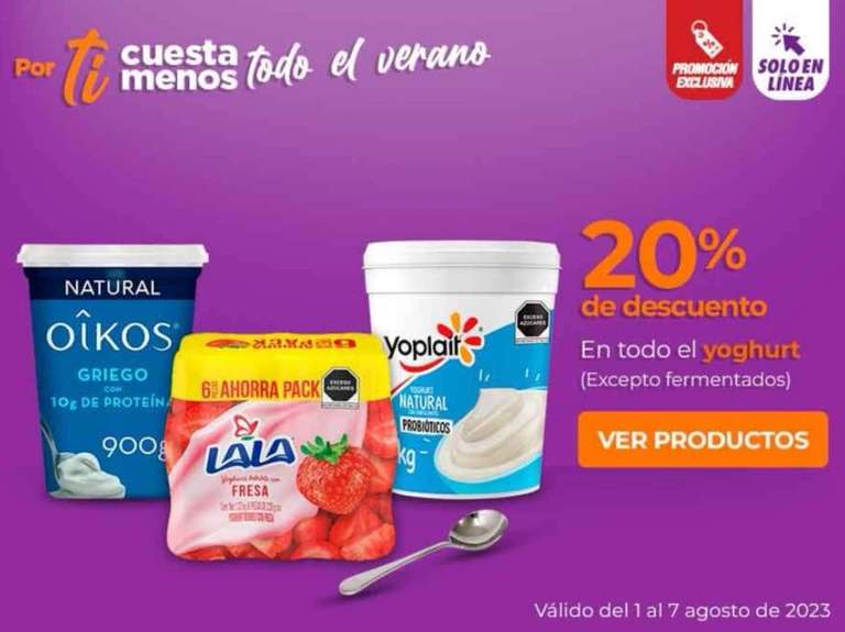 Chedraui: 20% de descuento/bonificación en todos los yoghurts