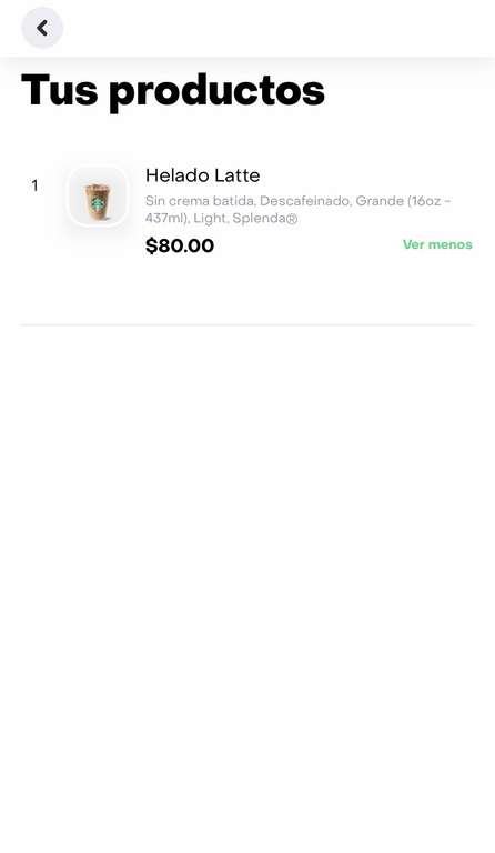 Rappi Pro (Starbucks) Helado Latte Ixtapaluca