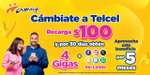 Portabilidad A Telcel (100 pesos por 30 días y con 4gb) durante 5 meses