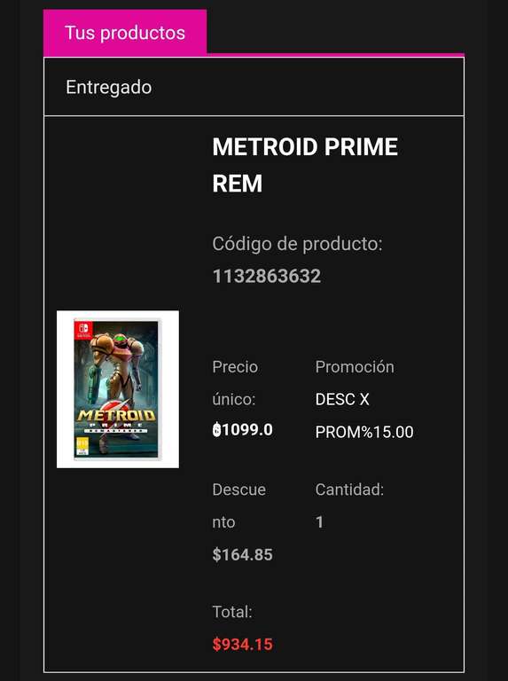 Liverpool tienda física - Metroid Prime Remastered
