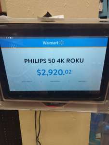 Walmart: Pantalla 50 pulgadas phillips roku TV liquidación