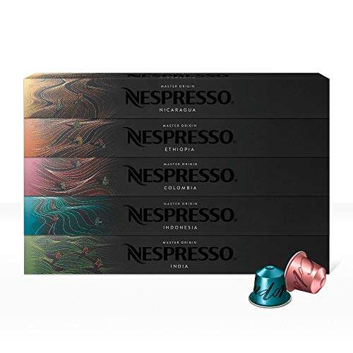 Amazon: Nespresso, Café Master Origin, Paquete de 50 cápsulas de Sistema Original | Planea y Ahorra