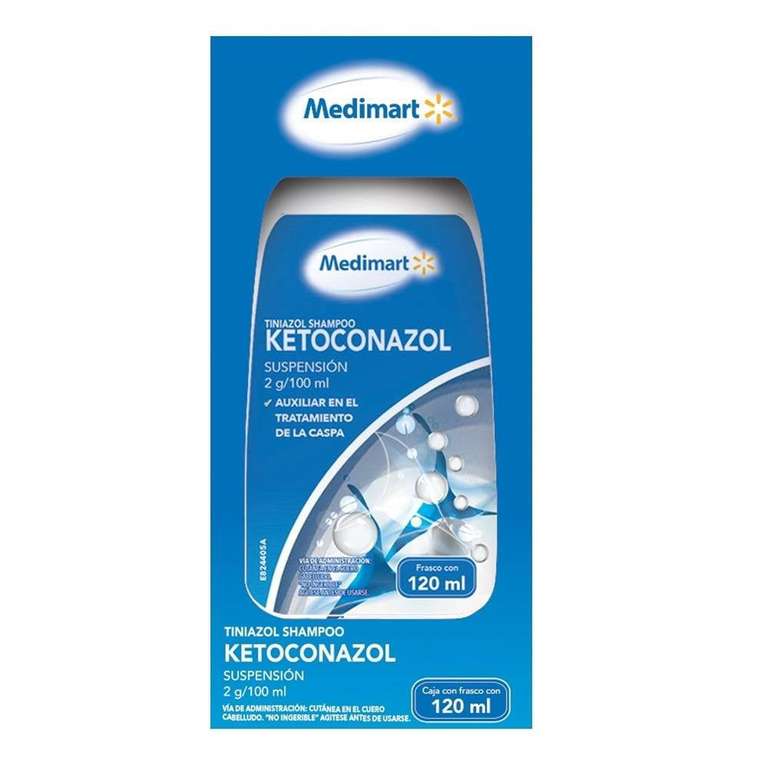 Walmart: Shampoo con ketoconazol al 2%, para la caspa y auxiliar contra la perdida de cabello