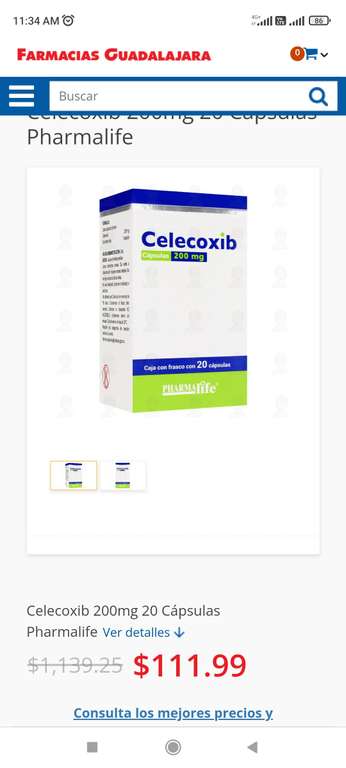 Farmacias Guadalajara: Celecoxib 200 mg