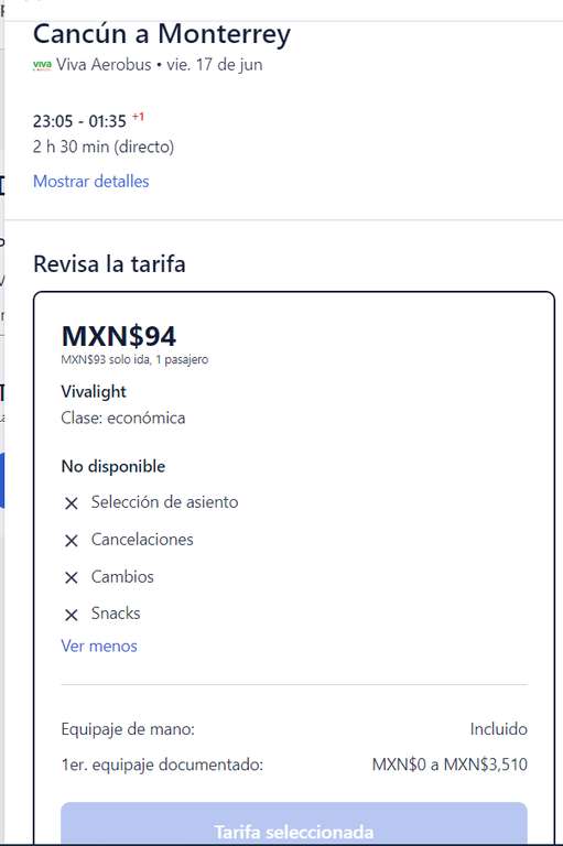 VivaAerobus Check In: VivaLight y equipaje Viva Aerobus - Visa al Mundo