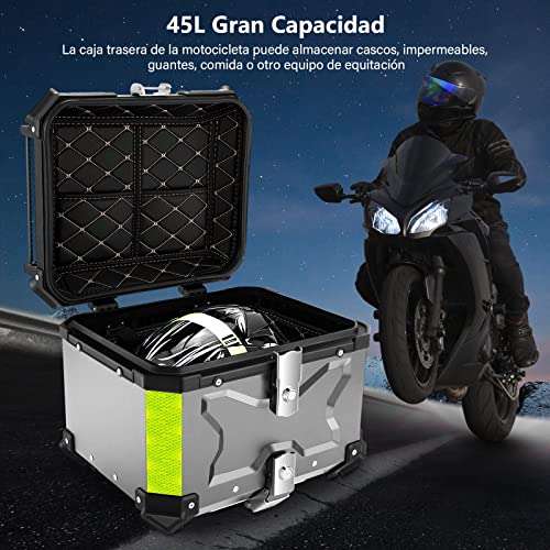 Amazon Caja de motocicleta para maletero de motocicleta 45l