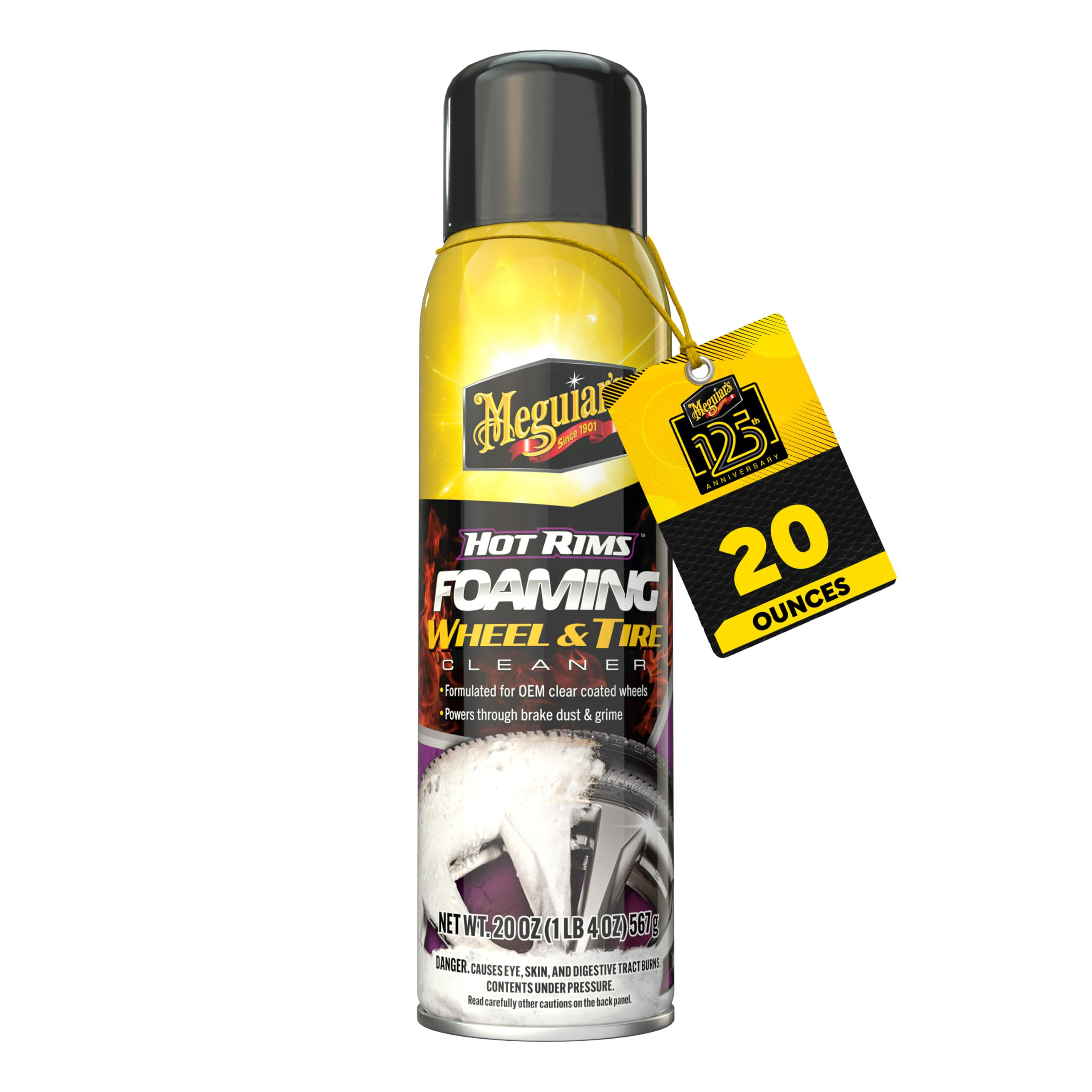 AMAZON: Meguiar's Hot Rims Limpiador de Ruedas y Neumáticos, 20 oz, G250320, elimina el polvo de frenos, la suciedad