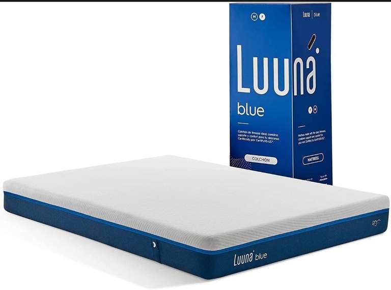 Amazon: Luuna Blue Colchón en Caja, Queen Size HSBC