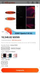 AliExpress: SONY XPERIA 5 ( 8GB/256GB ) rom global