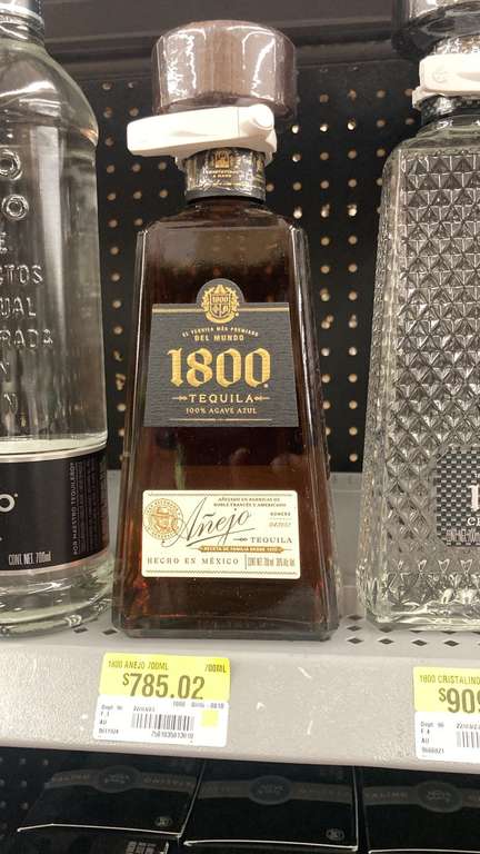 Tequila 1800 añejo en Walmart