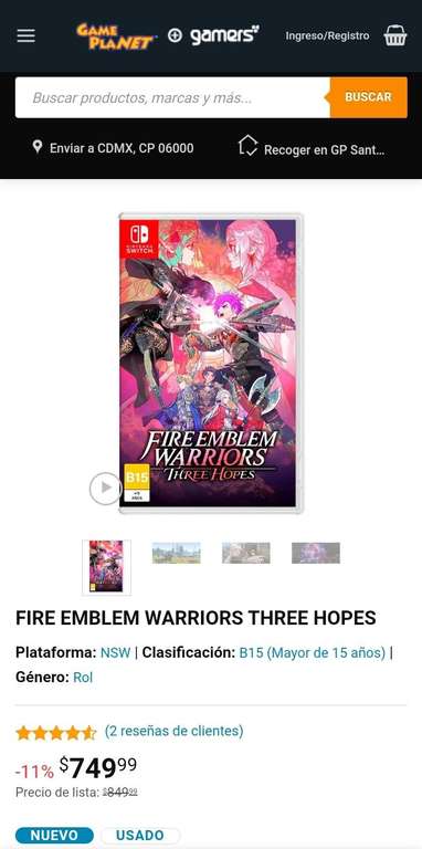 Game Planet: Fire Emblem Warriors Three Hopes Nintendo Switch