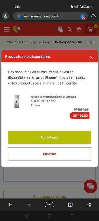 Soriana: Refrigerador Samsung 11 pies