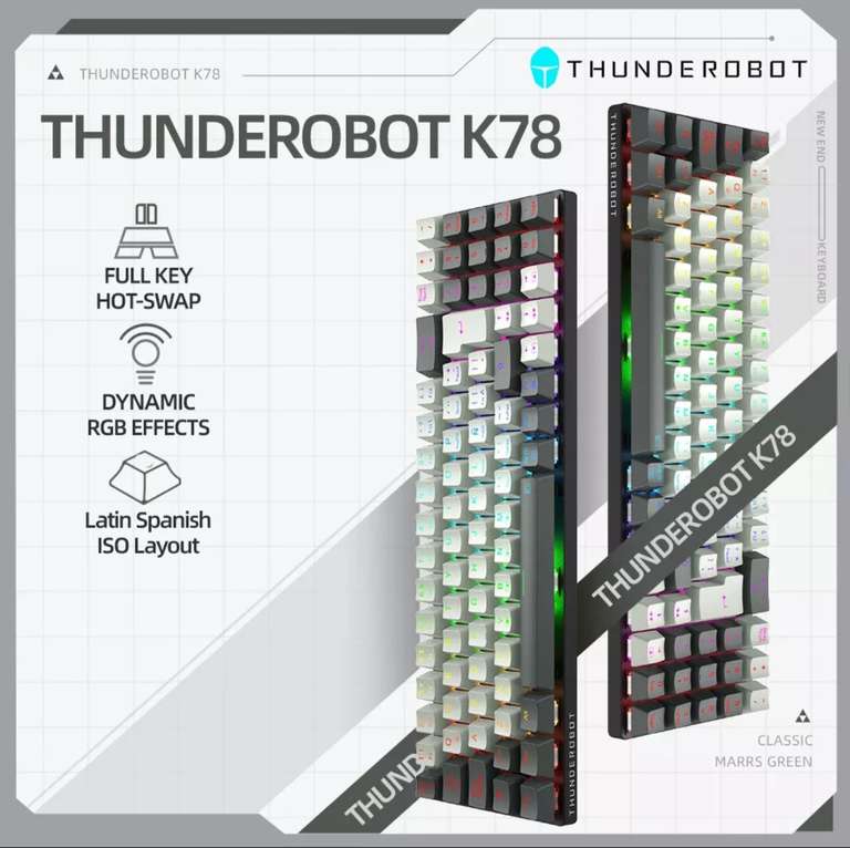 Mercado Libre: Teclado mecánico gamer Thunderobot K78 con Ñ, 78 teclas switch red y brown
