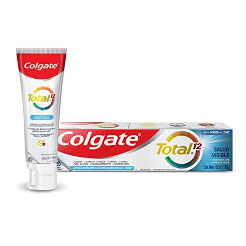 Amazon: Colgate Pasta Dental, Total 12, Salud Visible Multibeneficios, 12 Horas de Defensa Antibacterial 150 ml