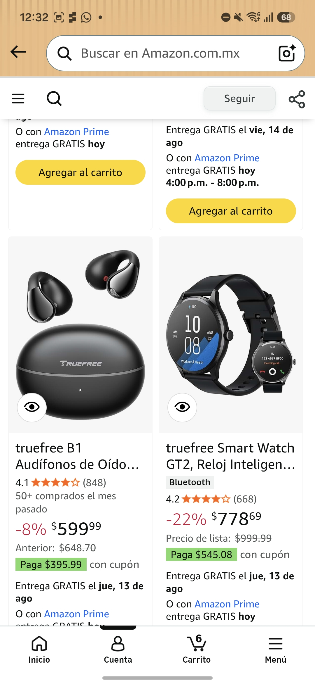 Tienda True free en Amazon con cupones en varios productos