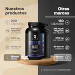 Amazon: Citrato de Magnesio Puro 2400 mg por porción. Alta absorción con 240 caps. Ingredientes Naturales. Citrate Mag B Life.