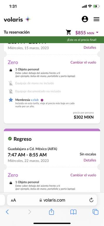 Volaris: Diferentes vuelos a $17 más TUA saliendo desde CDMX (ver imágenes) | Ejemplo: CDMX AIFA a Cancún