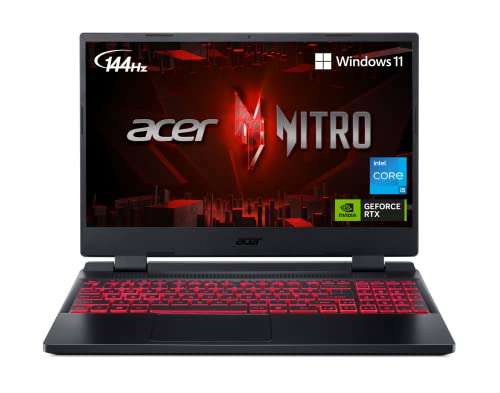 Amazon: Acer Nitro 5 Gaming Laptop|Intel Core i5-12500H|NVIDIA GeForce RTX 3050|15.6" FHD 144Hz IPS|8GB DDR4|512GB PCIe|Killer Wi-Fi 6