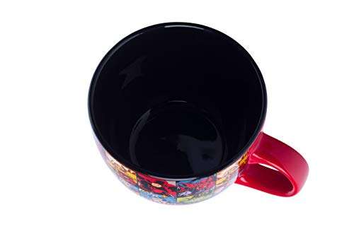 Amazon: Marvel Silver Buffalo MV9124 Marvel Comics Grid Ceramic Soup Mug, 24 oz, Multicolor