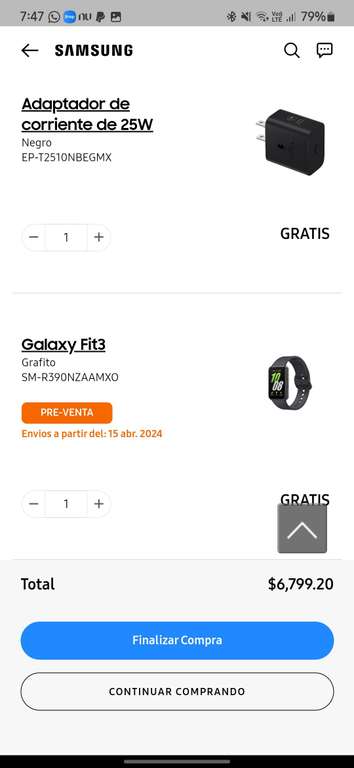 Samsung Store: Galaxy Tab S9 FE (WiFi) + Galaxy Tab S9 Book Cover Keyboard + 15W Power Adapter + Adaptador de 25W + Galaxy Fit3