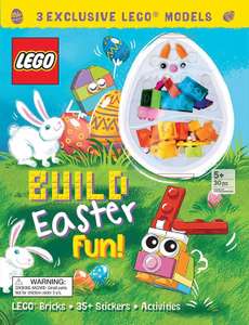 Amazon: LEGO Iconic - Build Easter Fun! - Libro de actividades + 35 Stickers + 3 figuras (30 piezas) | envío gratis con Prime
