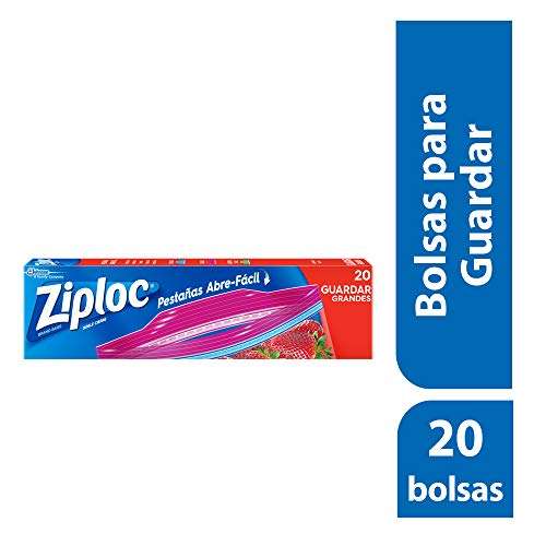 Amazon: Ziploc Bolsa Grande 20 piezas