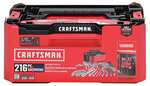 Amazon: CRAFTSMAN Kit de herramientas mecánicas con caja de 3 cajones, 216 piezas (CMMT99206)