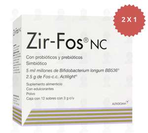 Farmacias Guadalajara: Zir-Fos NC Simbiótico (Probióticos y Prebióticos) (También en HEB)