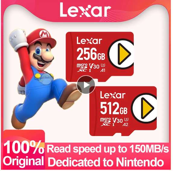 AliExpress: Lexar - tarjeta Micro SD Original para consola Nintendo Switch de 256 GB