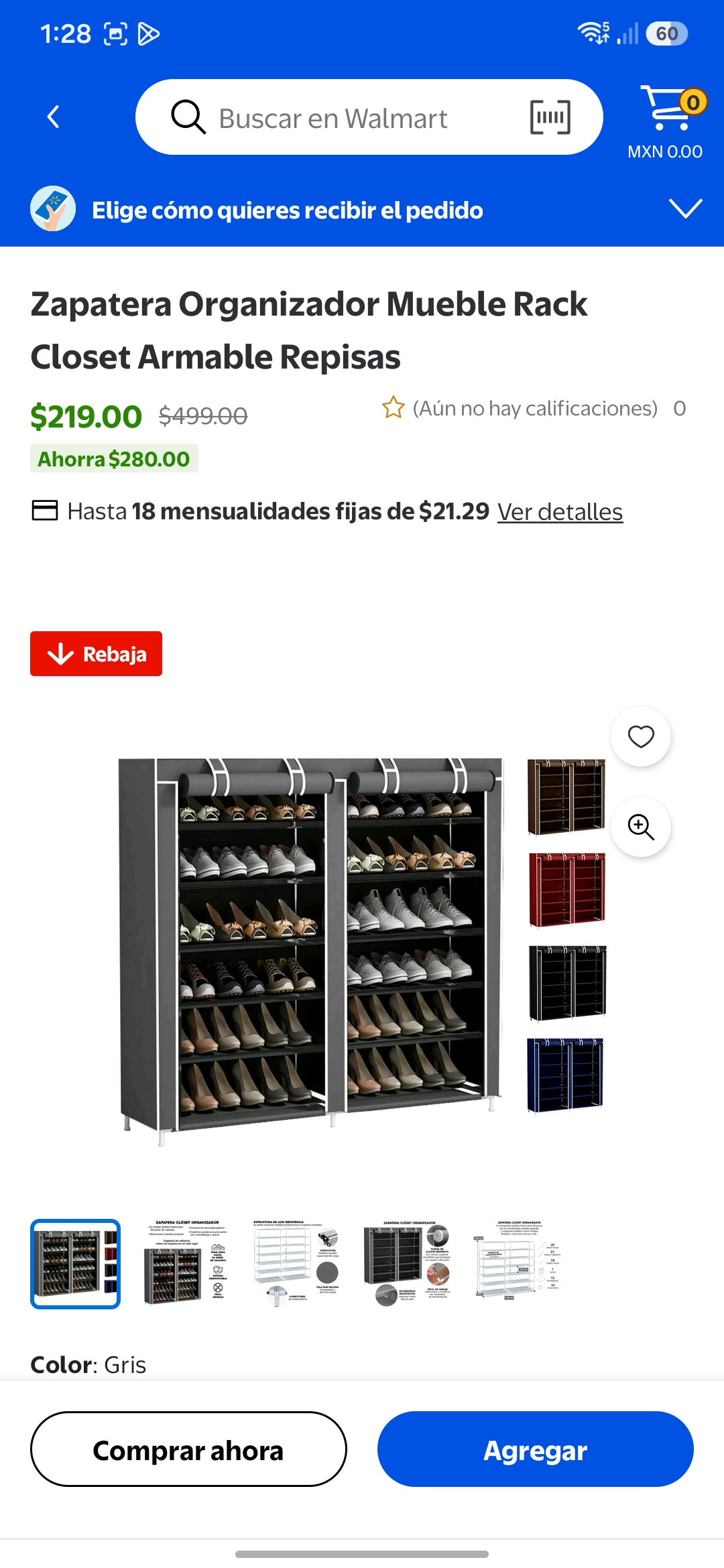 Walmart: Zapatera Organizador Mueble Rack Closet Armable Repisas