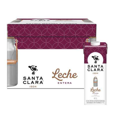 Leche Santa Clara Entera de Vaca 12 pzas (2 x 510.82) Sam's Club