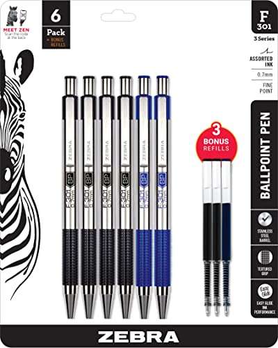 Amazon: 6 bolígrafos retráctil Zebra