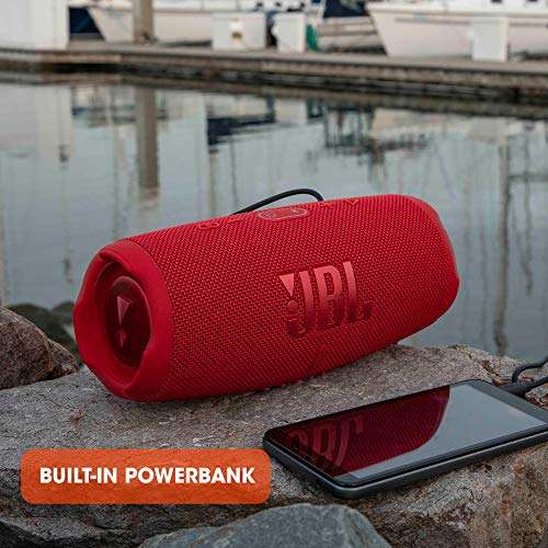 JBL Bocina Portátil Charge 5 Bluetooth Rojo | AMAZON